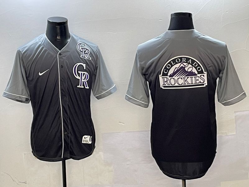 Men Colorado Rockies Blank Grey Drift Game 2025 Nike MLB Jersey style 4